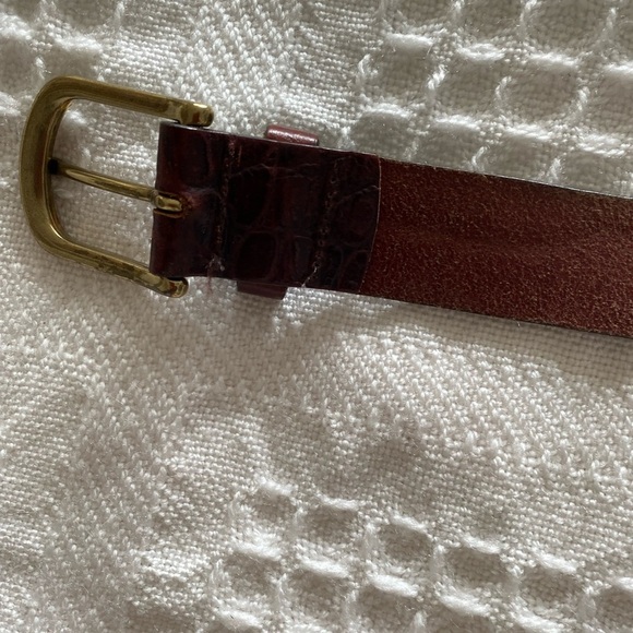 BRITISH BELT Genuine Leather Brown Belt Made in Great Britain Size 36 inch - Picture 3 of 6